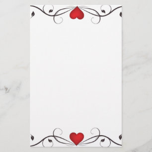 Elegante Herz-Tätowierung stationär Briefpapier