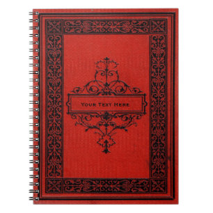 Elegante Herzen Vintage-Buchcover Goth-Notizbuch Notizblock