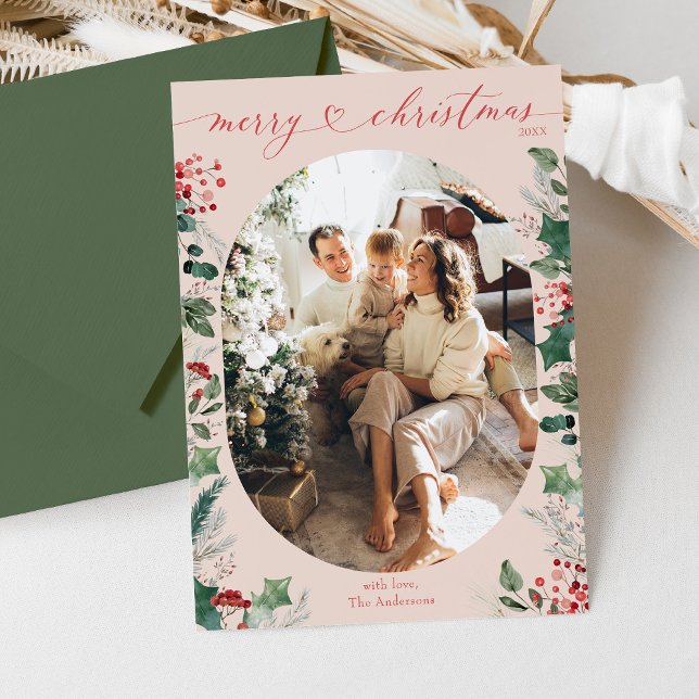 Elegante Herzkalligraphie Pastel Frohe Weihnachten (Von Creator hochgeladen)