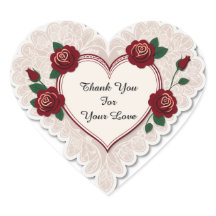 Elegante Herzkarte mit roten Rosen