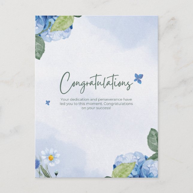 Elegante herzliche Glückwünsche Postkarte (Vorderseite)