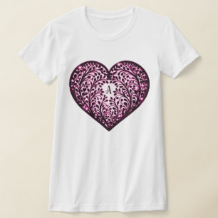 Elegante Herzsilhouette T-Shirt