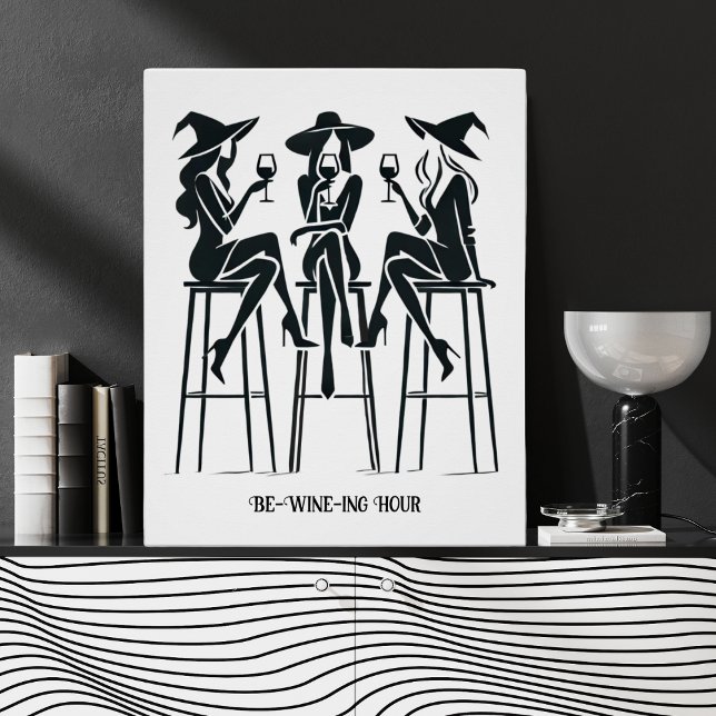 Elegante Hexen Wein "Be Wine ing Hour" Moderne Poster (Von Creator hochgeladen)