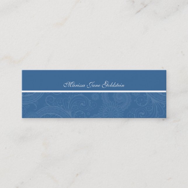 Elegante hindische Strudel-Mama-Karten Telefonnummerkarte (Vorderseite)