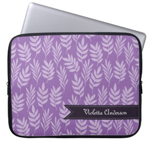Elegante Hinzufügen ihres Namens Lila und Lavender Laptopschutzhülle