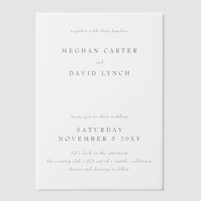 Elegante Hochzeit (Vorderseite)