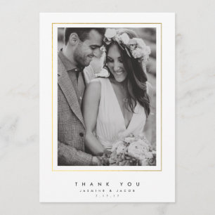 Elegante Hochzeit danken Ihnen Foto-Karte Dankeskarte