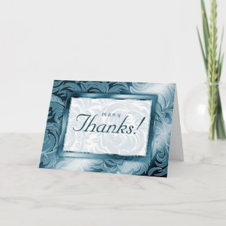 Elegante Hochzeit Dankeschön Cards Leaf Floral Aqu Dankeskarte