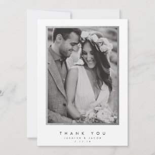 Elegante Hochzeit Dankeschön Fotokarte Dankeskarte