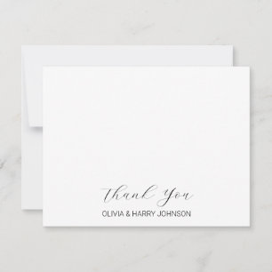 Elegante Hochzeit Dankeschön White Flat Note Card Mitteilungskarte