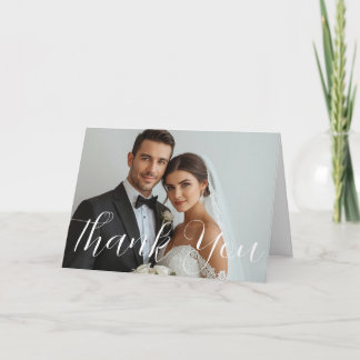 Elegante Hochzeit Dankeskarte