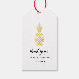 Elegante Hochzeit der Ananas Geschenkanhänger
