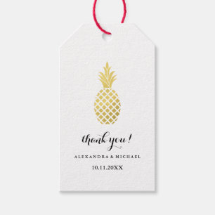 Elegante Hochzeit der Ananas Geschenkanhänger