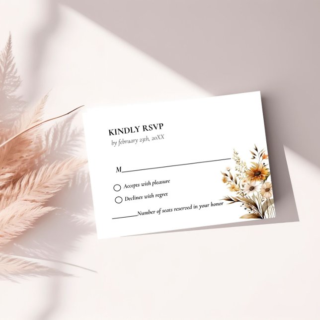 Elegante Hochzeit der Blauen Marine Botanische Wil RSVP Karte (Von Creator hochgeladen)