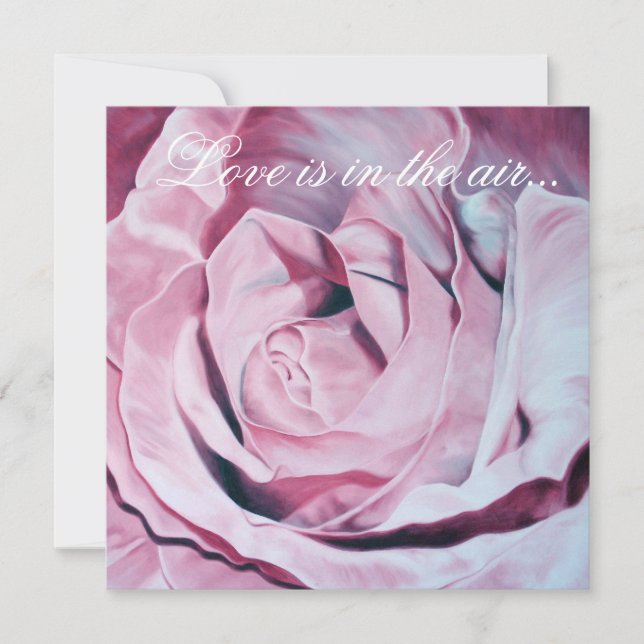 Elegante Hochzeit der Lieberosa-Rosen lädt ein Einladung (Vorderseite)