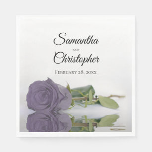 Elegante Hochzeit der Lila Rose Dusty Serviette