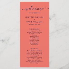 Elegante Hochzeit der modernen Marine in Blau und  Programm