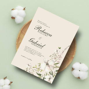 Elegante Hochzeit der Wasserfarben Einladung