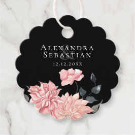 Elegante Hochzeit der Wasserfarben Geschenkanhänger