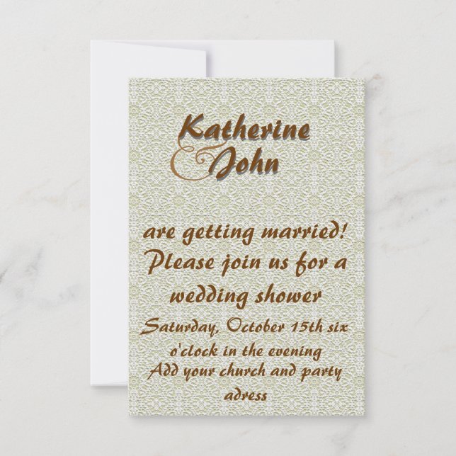 Elegante Hochzeit Einladung (Vorderseite)