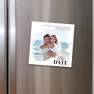 Elegante Hochzeit - Foto Magnet zum 'Save the Date