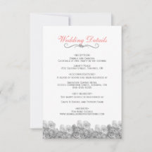 Elegante HOCHZEIT FÜHRT EINSCHLIESSUNGS-KARTE mit