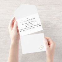 Elegante Hochzeit, goldene Namen in Kreisen geschr
