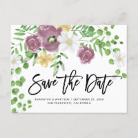 Elegante Hochzeit im Blumengarten Save the Date