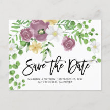 Elegante Hochzeit im Blumengarten Save the Date