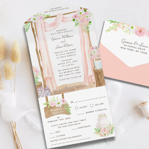 Elegante Hochzeit im Freien All In One Einladung