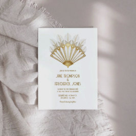 Elegante Hochzeit im Gatsby-Stil Art Deco der 1920 Einladung