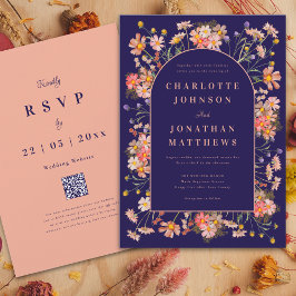 Elegante Hochzeit im Herbst Piazza della Riforma Einladung