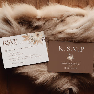 Elegante Hochzeit im Wasserfall im Herbst RSVP Karte