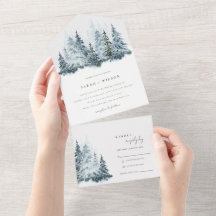 Elegante Hochzeit im Winterwald Pine