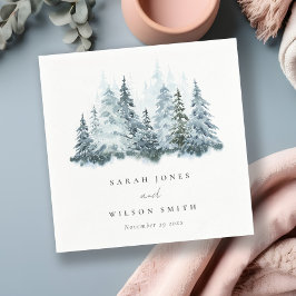 Elegante Hochzeit im Winterwald Pine Serviette