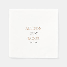 Elegante Hochzeit in Gold und Schwarz Serviette