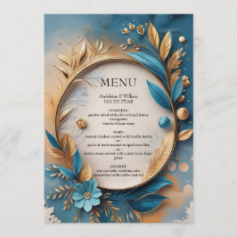 Elegante Hochzeit in Luxus Botanische Hochzeit Menükarte