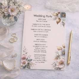 Elegante Hochzeit in Rosa, Blau und Creme Einladung