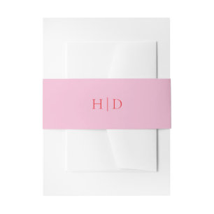 Elegante Hochzeit in Rosa und Rot Einladungsbanderole