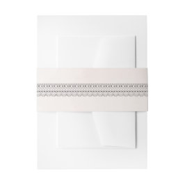 Elegante Hochzeit in Schwarz und Rosa Einladungsbanderole