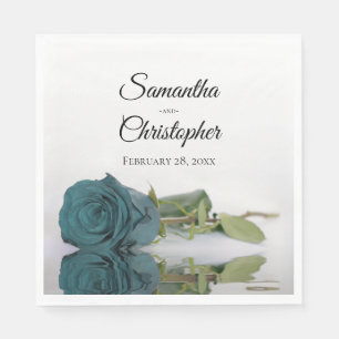 Elegante Hochzeit mit Aquamariner türkisfarbener R Serviette
