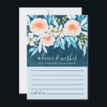 Elegante Hochzeit mit blauen Wasserfarben<br><div class="desc">Moderne Blumenberater & Wunschkartendesign mit Aquarellfarben-Blume und anderen botanischen Elementen.</div>