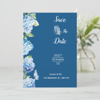 Elegante Hochzeit mit Blumen Einladung