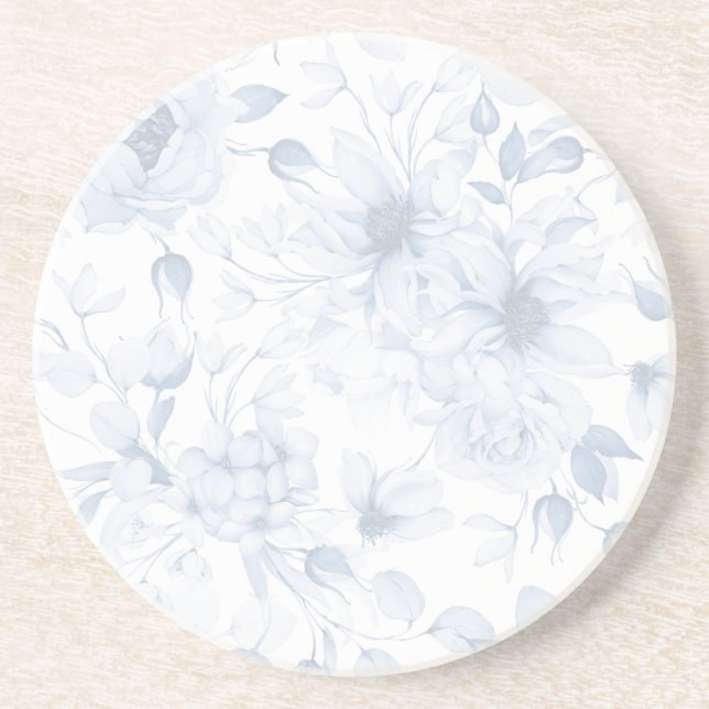 Elegante Hochzeit mit Blumen Getränkeuntersetzer (Vorne)