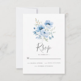 Elegante Hochzeit mit Blumen RSVP Karte