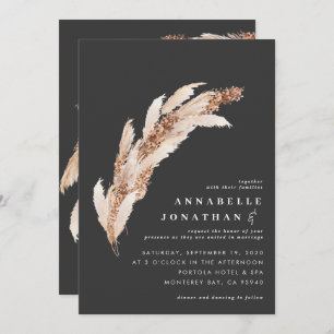 Elegante Hochzeit mit braunem Pampasgras