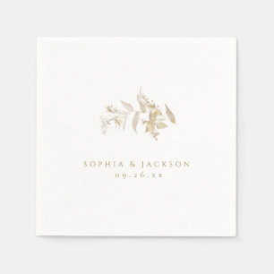 Elegante Hochzeit mit dem Botanischen Garten Gold Serviette