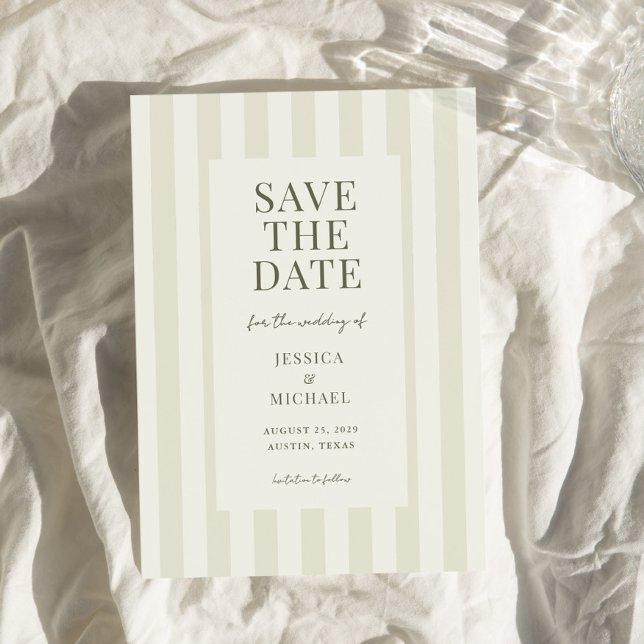 Elegante Hochzeit mit einem modernen Olivenbaum Save The Date (Von Creator hochgeladen)
