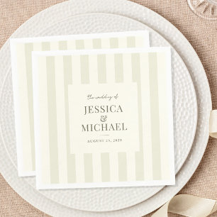 Elegante Hochzeit mit einem modernen Olivenbaum Serviette