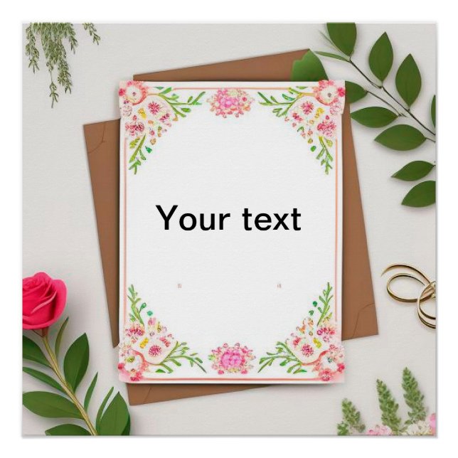 Elegante Hochzeit mit Flora Poster (Vorderseite)